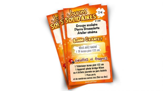 tickets de tombola jouons solidaires
