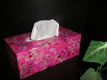 Décorez votre boîte à mouchoirs selon vos envies grâce au décopatch !