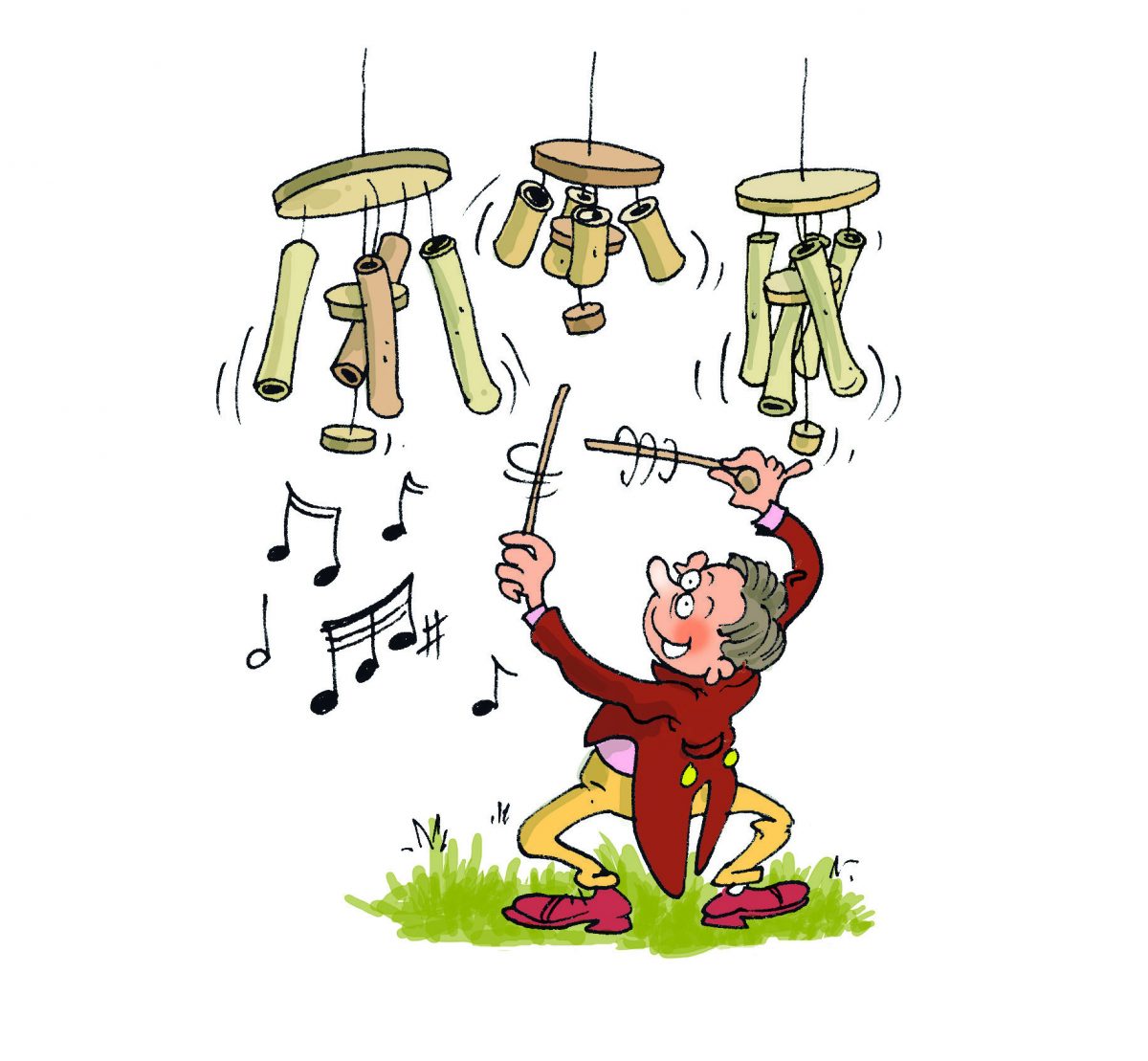 Un Carillon avec des bambous