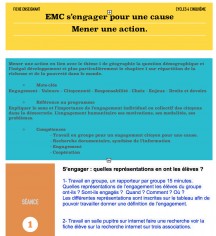 S'engager pour une cause - Mener une action
