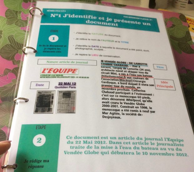 le classeur outils en classe