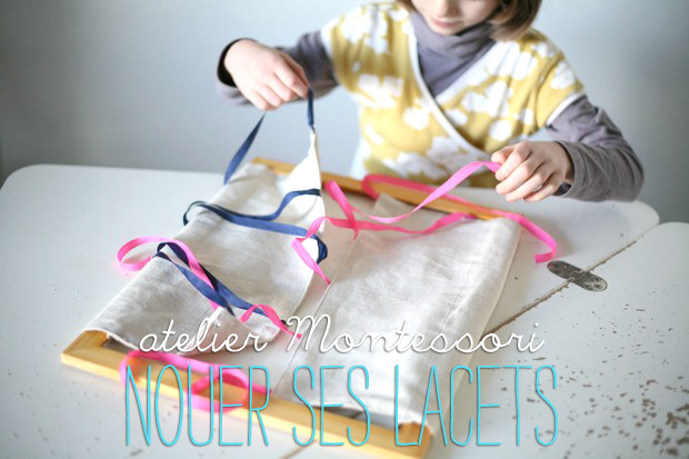 Cadre d'habillage Montessori, nouer ses lacets