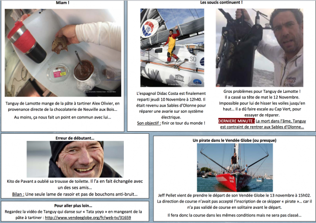 exemple de Journal de Bord d'une course de voile