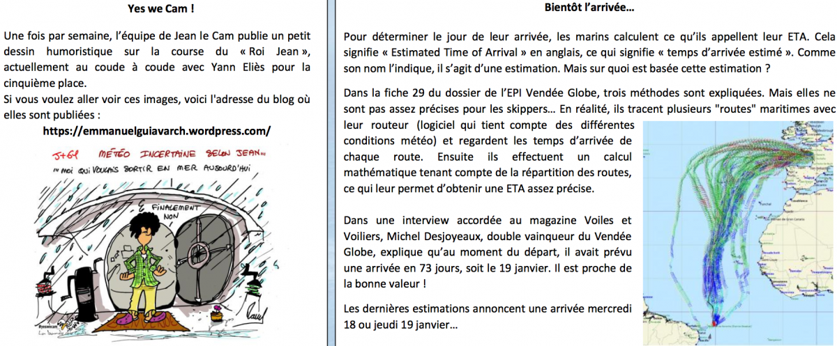 Journal de Bord d’une course de voile