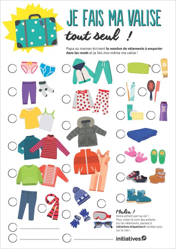 valise vacances d'hiver