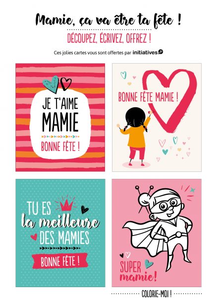 Cartes offertes imprimables fête des grands mères