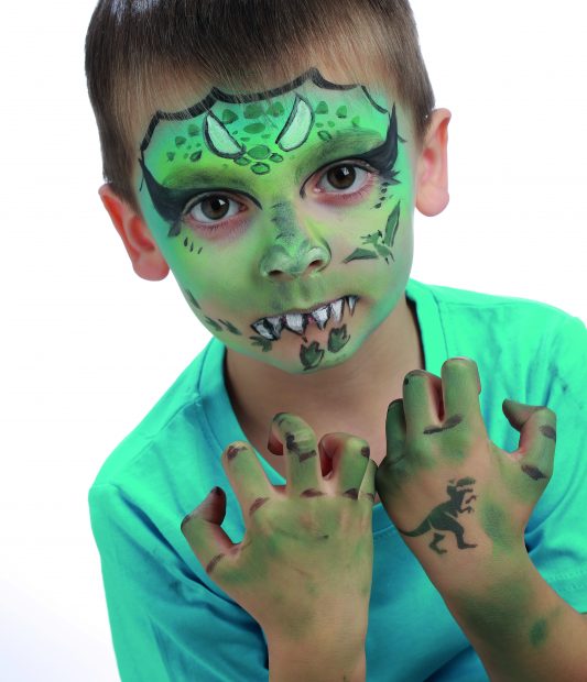maquillage dinosaure