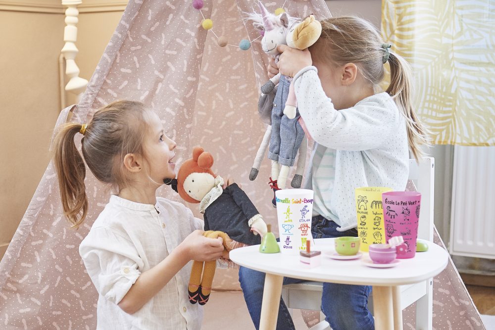 gobelets personnalisés avec dessins des enfants