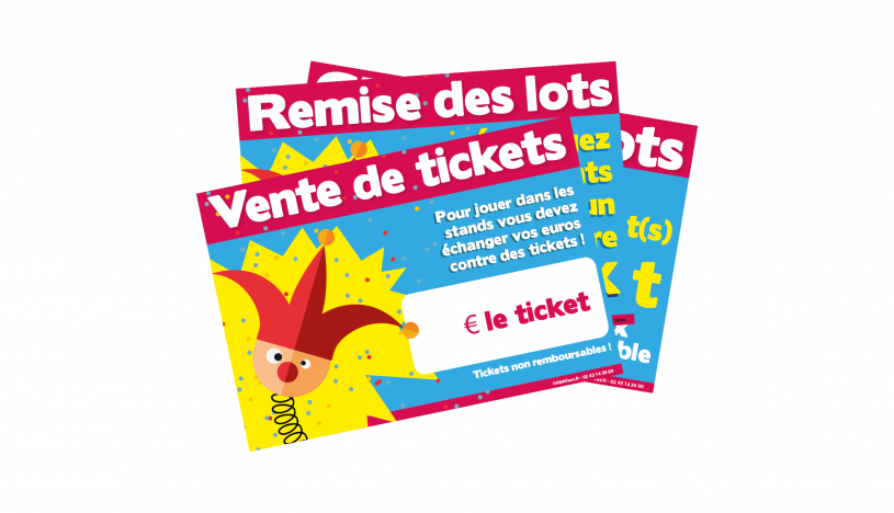 ticket personnalisé fête d'école
